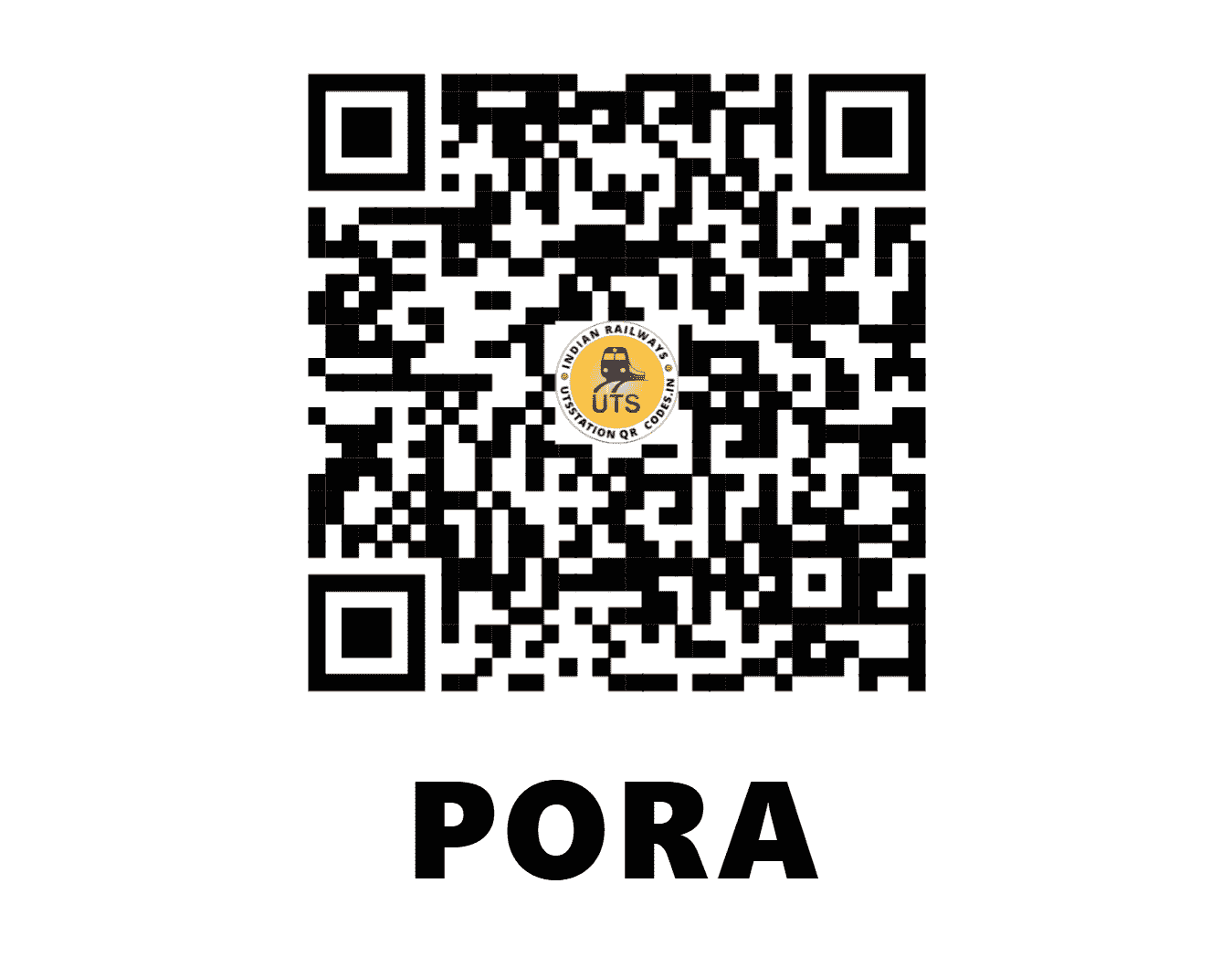 UTS QR Code for PORA - PORA - NC (UTTAR PRADESH)